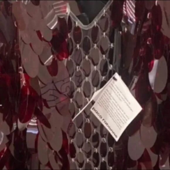 Paco Rabanne Sleeveless V-Neck Paillette Dress - Picture 4 of 5